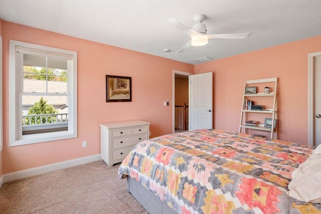 16 Boatwrights Loop, Plymouth, MA 02360 - bedroom featuring baseboards, ceiling fan, visible vents, and light colored carpet