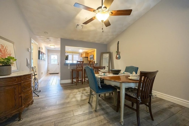 65 Bliss Ave Unit 4, Attleboro, MA 02703 - dining space featuring wood-type flooring and ceiling fan