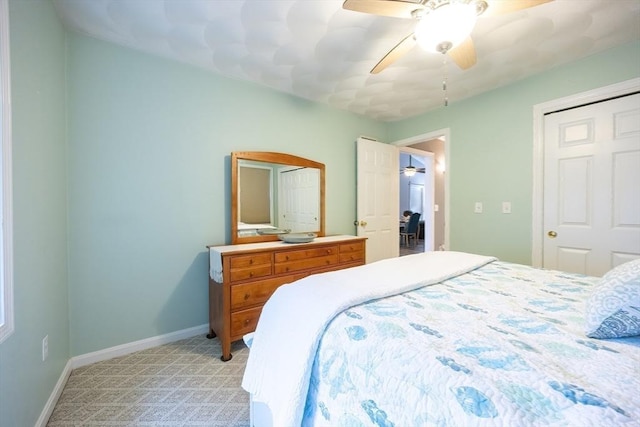 65 Bliss Ave Unit 4, Attleboro, MA 02703 - bedroom with light carpet, a ceiling fan, and a closet