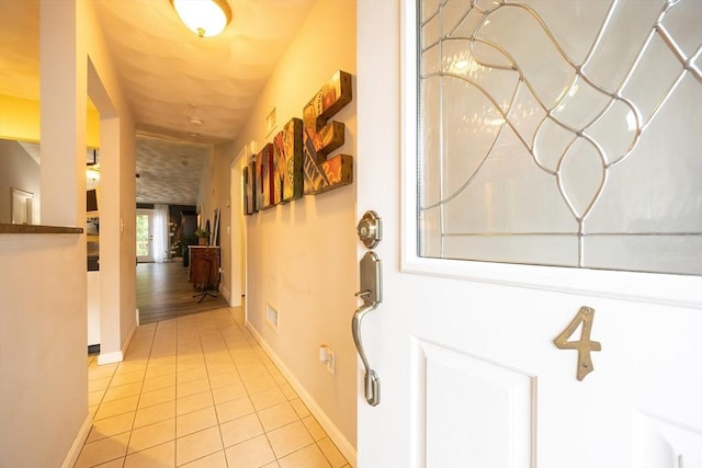 65 Bliss Ave Unit 4, Attleboro, MA 02703 - hallway featuring light tile patterned flooring and baseboards
