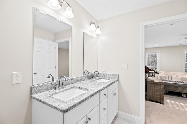 bathroom featuring vanity