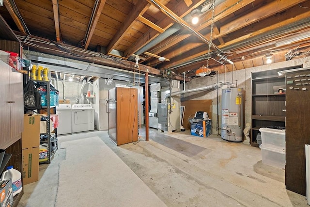 2 Winstead Rd, Weymouth, MA 02189 - unfinished basement with gas water heater and washer and dryer