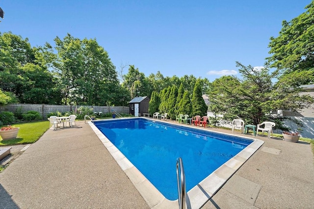 2 Winstead Rd, Weymouth, MA 02189 - view of swimming pool with a patio area, a fenced backyard, and view of scattered trees