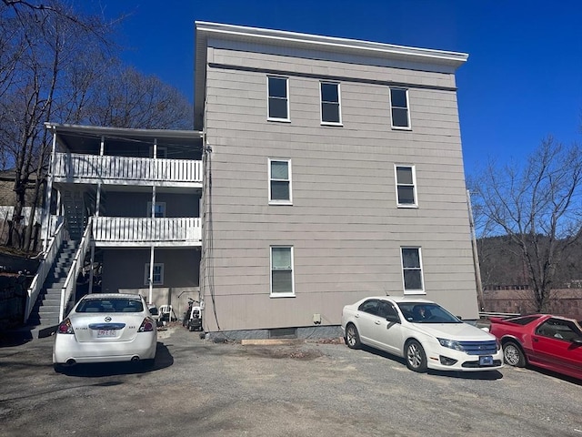 view of building exterior with stairs