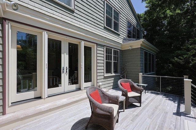 95 Glendale Rd, Sharon, MA 02067 - wooden deck featuring french doors