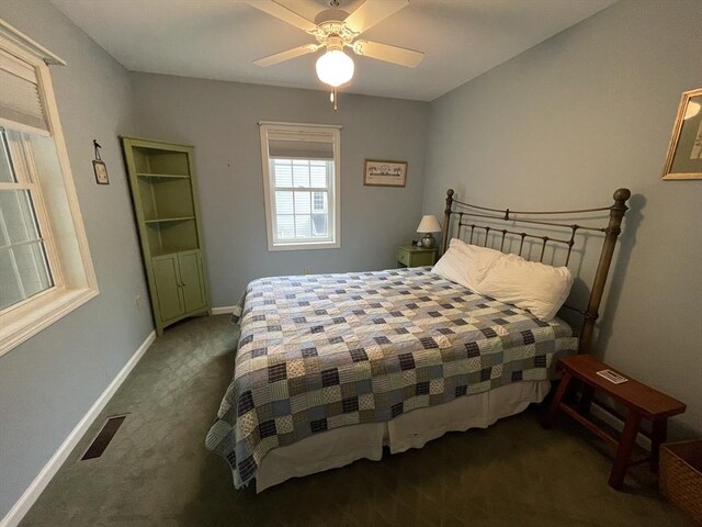 9201 Mountainside Dr Unit 9201, Hancock, MA 01237 - bedroom with carpet, baseboards, and ceiling fan