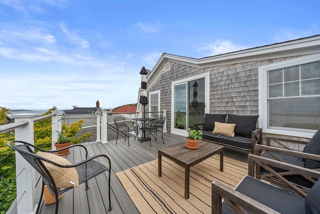 16 Squanto Rd, Weymouth, MA 02191 - deck with an outdoor living space
