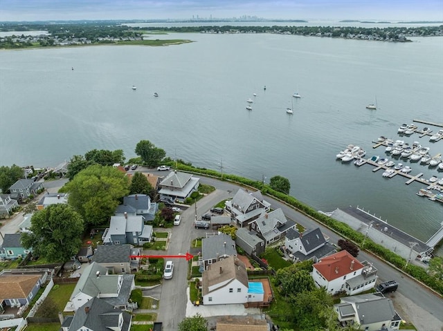 16 Squanto Rd, Weymouth, MA 02191 - aerial perspective of suburban area featuring a nearby body of water