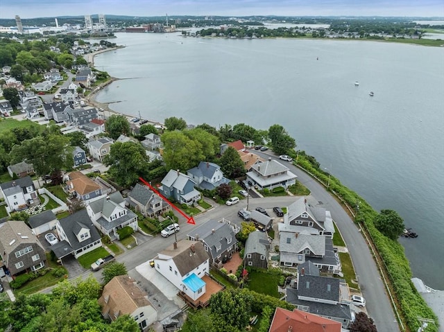 16 Squanto Rd, Weymouth, MA 02191 - aerial view of residential area featuring a large body of water