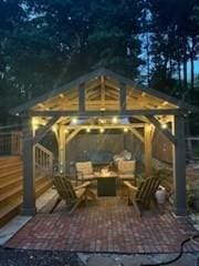 view of patio / terrace with a gazebo