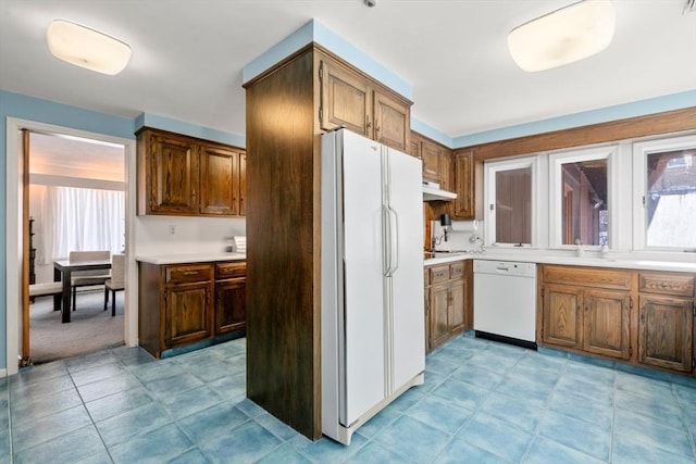 kitchen with white appliances