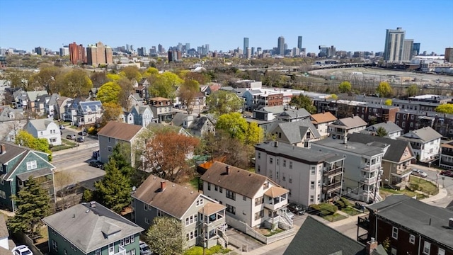 drone / aerial view of a skyline view