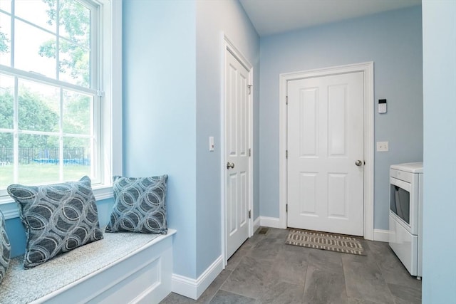 3 Ethan Cir, South Hadley, MA 01075 - interior space with baseboards and washer and dryer