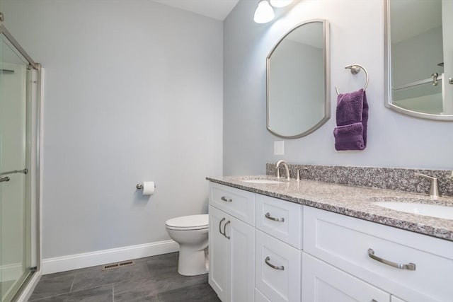 3 Ethan Cir, South Hadley, MA 01075 - bathroom with double vanity and a shower with shower door
