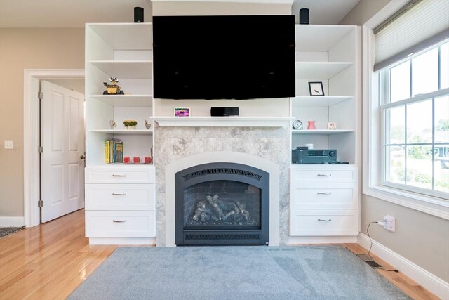 3 Ethan Cir, South Hadley, MA 01075 - living room with light wood-style floors, plenty of natural light, and a fireplace