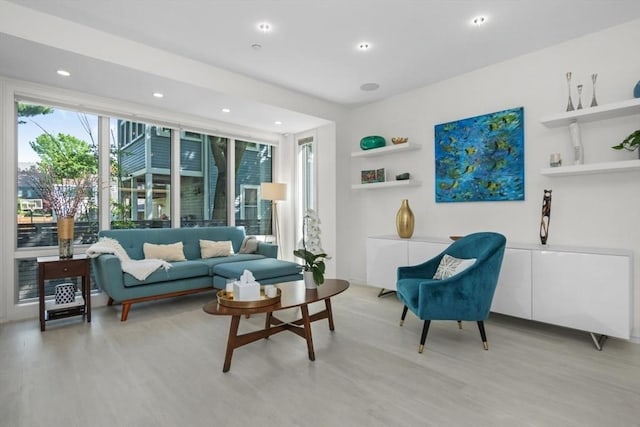 62 Pearl Unit 62, Cambridge, MA 02139 - living room with light wood-type flooring and recessed lighting