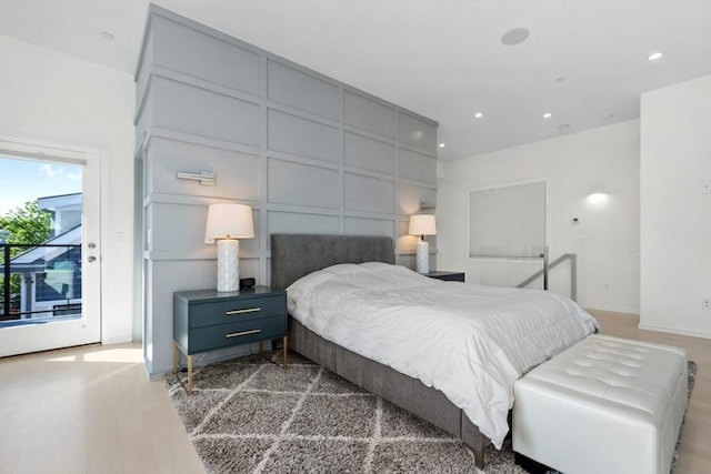 62 Pearl Unit 62, Cambridge, MA 02139 - bedroom with access to exterior, recessed lighting, and baseboards
