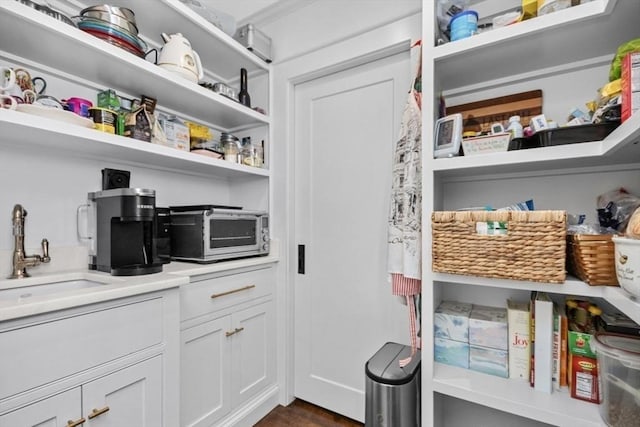 storage area featuring a sink