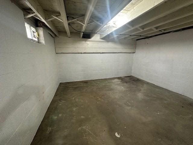 view of basement