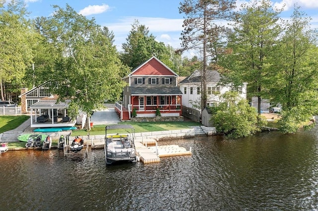 33 N Shore Rd, Westminster, MA 01473 - rear view of property featuring a water view and a patio