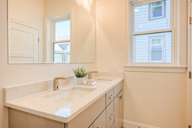 bathroom featuring vanity