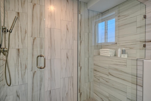 bathroom with walk in shower