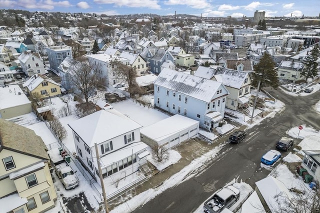 view of snowy aerial view