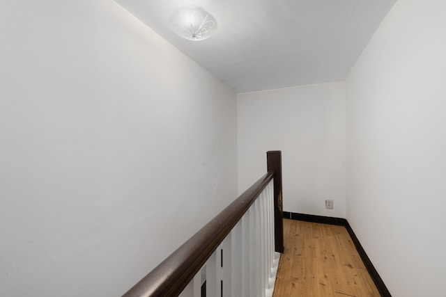 hallway featuring light wood-type flooring