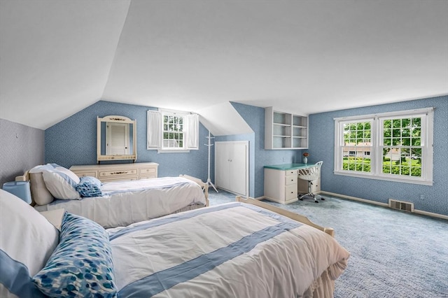169 Mountainview Rd, East Longmeadow, MA 01028 - bedroom featuring carpet flooring and vaulted ceiling