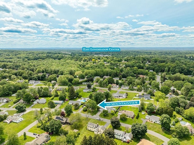 169 Mountainview Rd, East Longmeadow, MA 01028 - aerial view of residential area featuring a forest