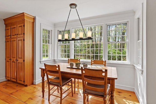 6 Shannon Cir, Westford, MA 01886 - dining room featuring light wood-style flooring, baseboards, and ornamental molding