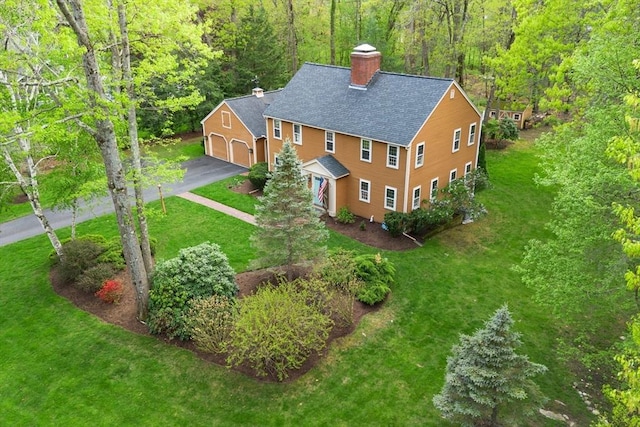 6 Shannon Cir, Westford, MA 01886 - view from above of property with a forest