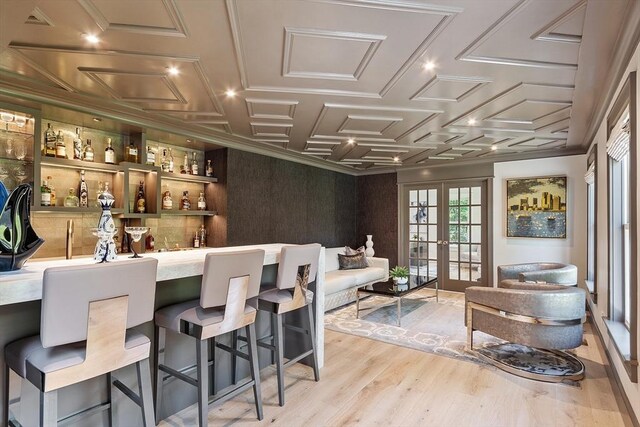 31 Alford Cir, Concord, MA 01742 - indoor wet bar with light wood finished floors