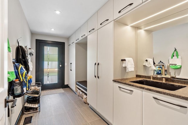 31 Alford Cir, Concord, MA 01742 - mudroom featuring a sink and recessed lighting