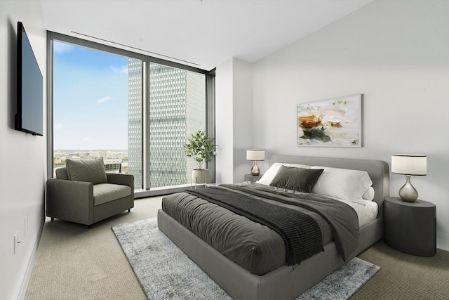1 Dalton St Unit 3302, Boston, MA 02199 - bedroom featuring carpet flooring and a wall of windows