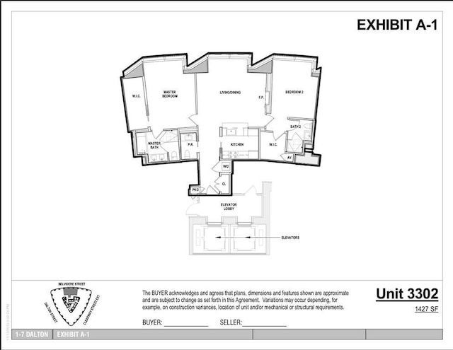 1 Dalton St Unit 3302, Boston, MA 02199 - property floor plan