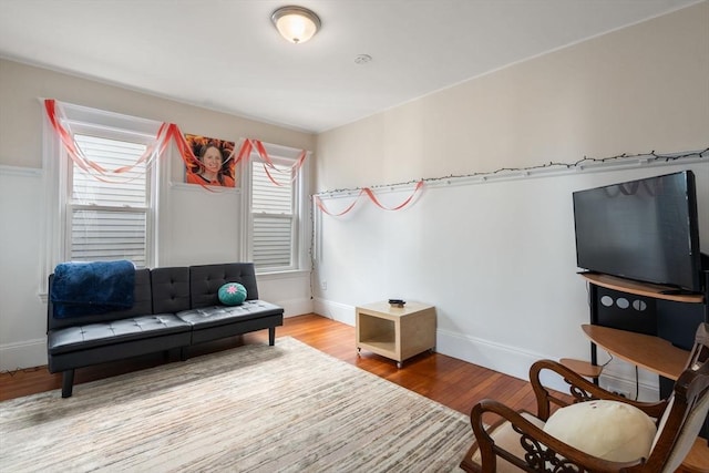 14 Forest Ave, Salem, MA 01970 - living area featuring wood finished floors and baseboards
