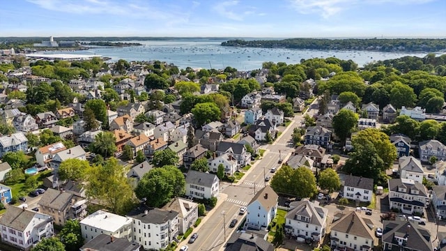 14 Forest Ave, Salem, MA 01970 - aerial overview of property's location with a large body of water and nearby suburban area