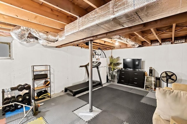 view of workout area