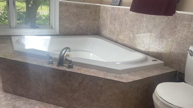 64 Broad St, Rehoboth, MA 02769 - full bathroom featuring a garden tub and toilet