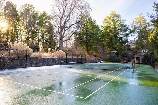 view of tennis court