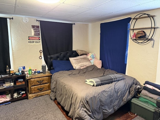 72 Wright St, Stoneham, MA 02180 - bedroom featuring a textured wall and a paneled ceiling