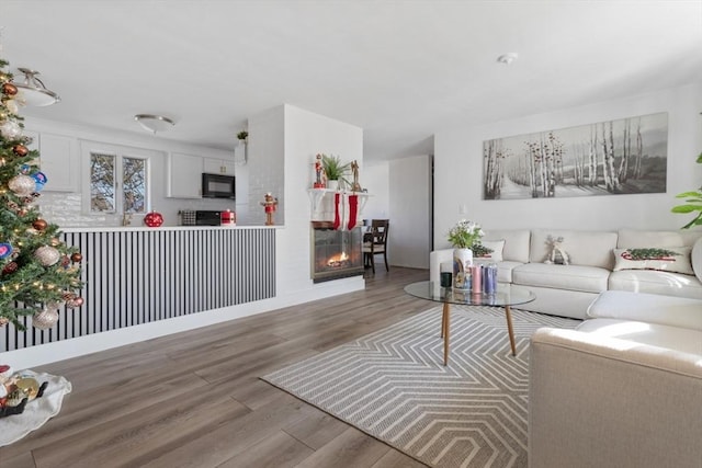 living room featuring hardwood / wood-style flooring