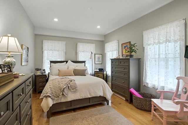 132 High St Unit B, Newburyport, MA 01950 - bedroom with light wood-style flooring and recessed lighting