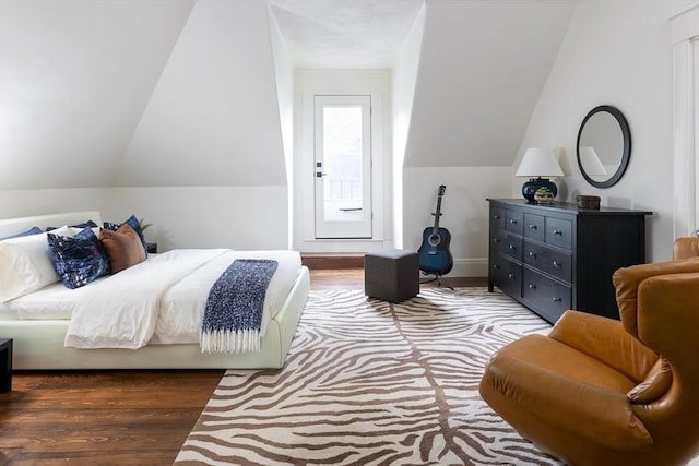 151 Salisbury Rd, Brookline, MA 02445 - bedroom featuring lofted ceiling and wood finished floors