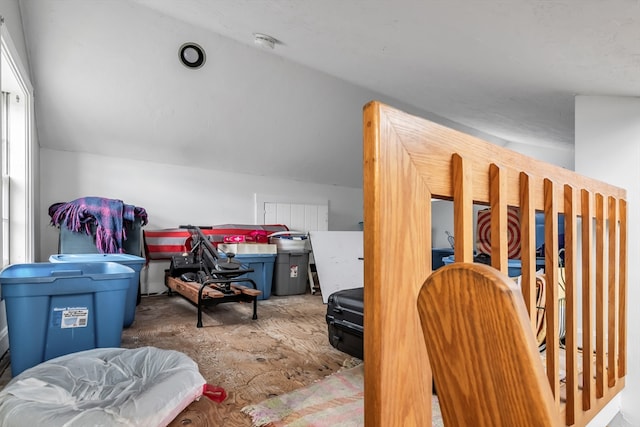 interior space with vaulted ceiling and a wealth of natural light