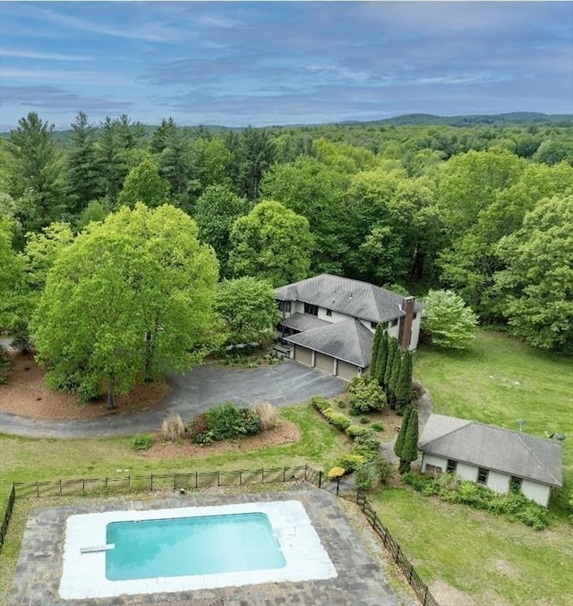 201 Main Rd, Williamsburg, MA 01039 - bird's eye view of a heavily wooded area and a pool