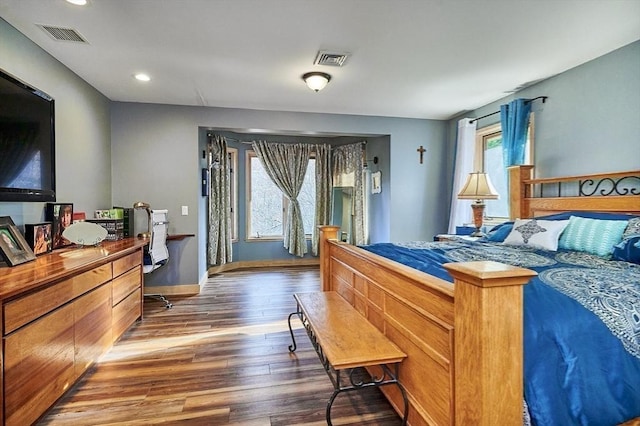 201 Main Rd, Williamsburg, MA 01039 - bedroom with wood finished floors, recessed lighting, and a desk