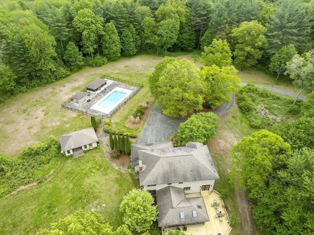 201 Main Rd, Williamsburg, MA 01039 - view from above of property with a pool area