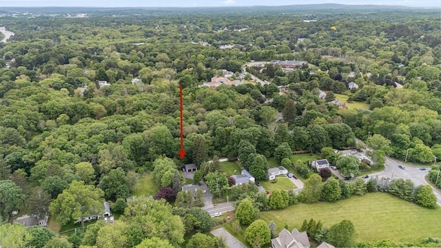 9 Oak St, Wayland, MA 01778 - drone / aerial view of a heavily wooded area